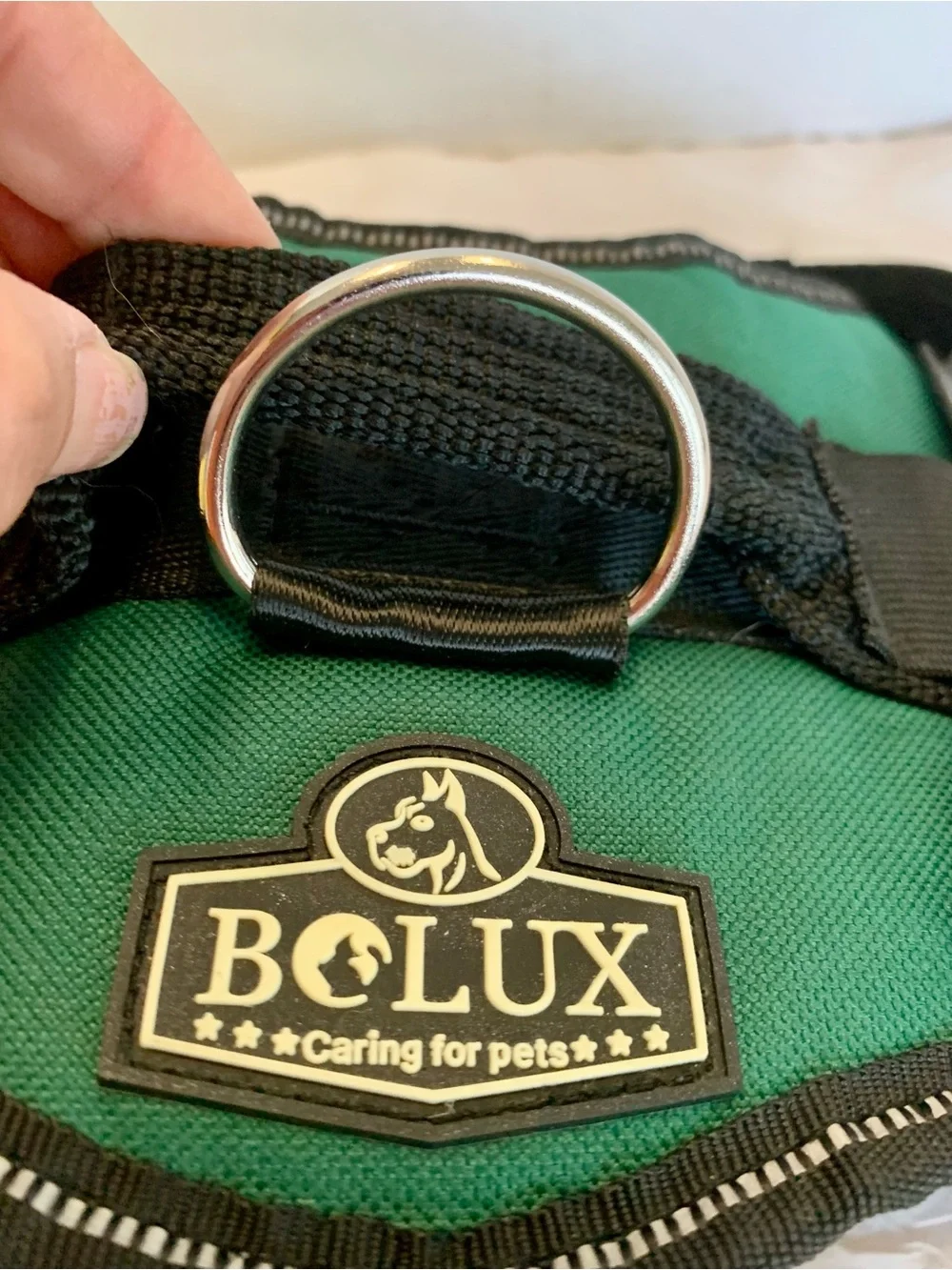 Bolux Green Dog Harness Vest with 'Best Friend'